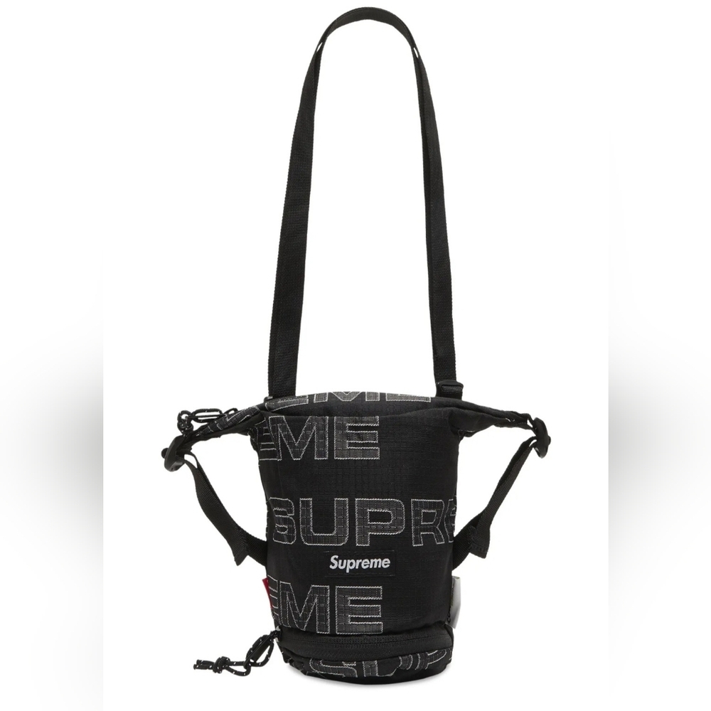 Supreme Black Logo Bucket Shoulder Bag